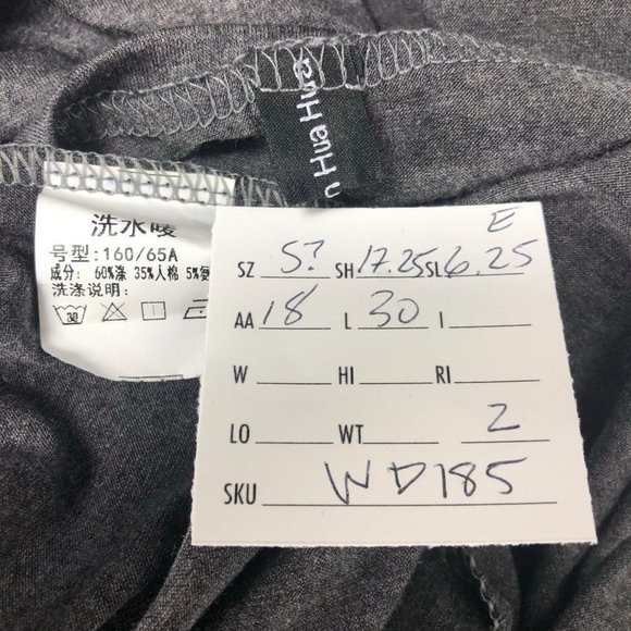 Grey Faux Wrap Mini Dress Short Sleeve Crew Tee EU - Picture 7 of 8